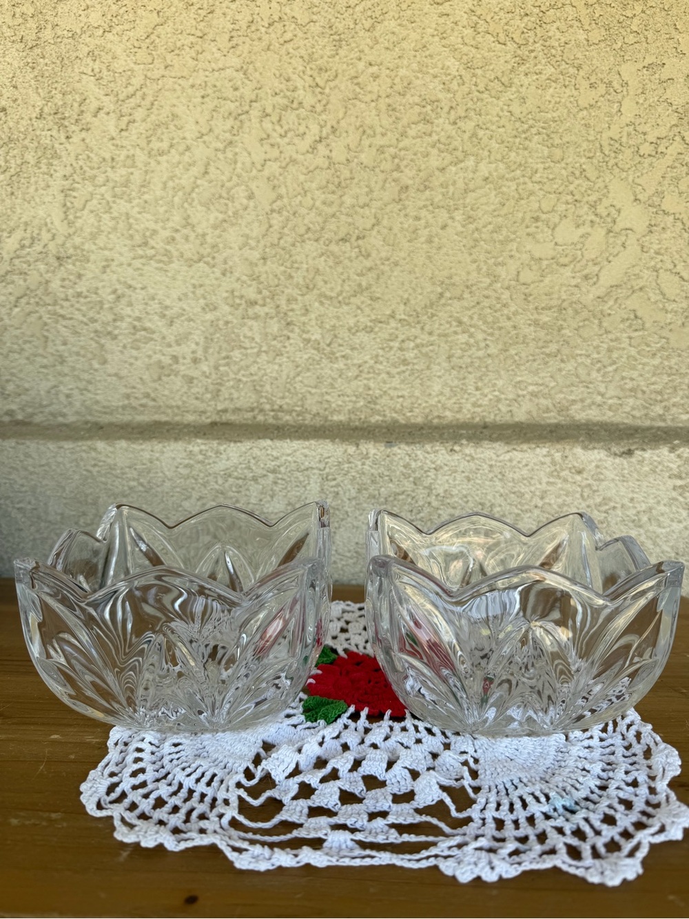 Clear Glass Decorative Bowl Pair - Home Accents